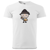 Da Oid Sinzer Leberkassemmel T Shirt Herren Weiss Landl Front